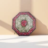 The red rose-patterned octagonal umbrella is waterproof, sun-proof and suitable for both sunny and rainy days Application Scenario